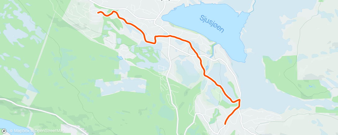 Map of the activity, Pulk hjem fra Grøvdals i sørpe