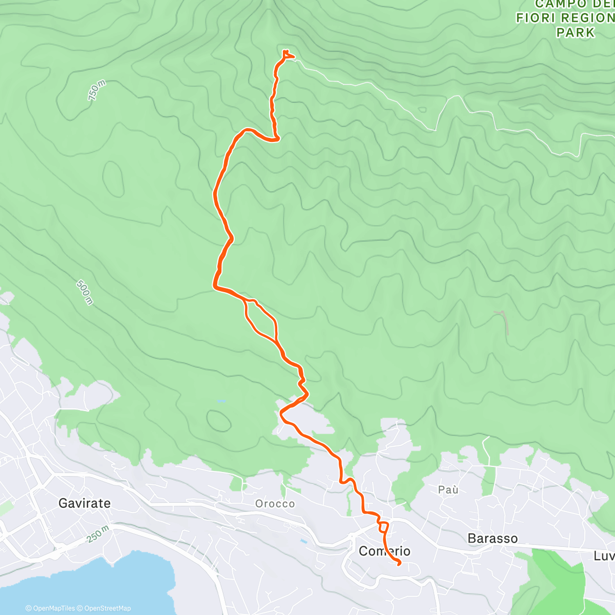 Map of the activity, Al Forte di Orino con le Anime e mogliettina a vedere il coro Val Tinella