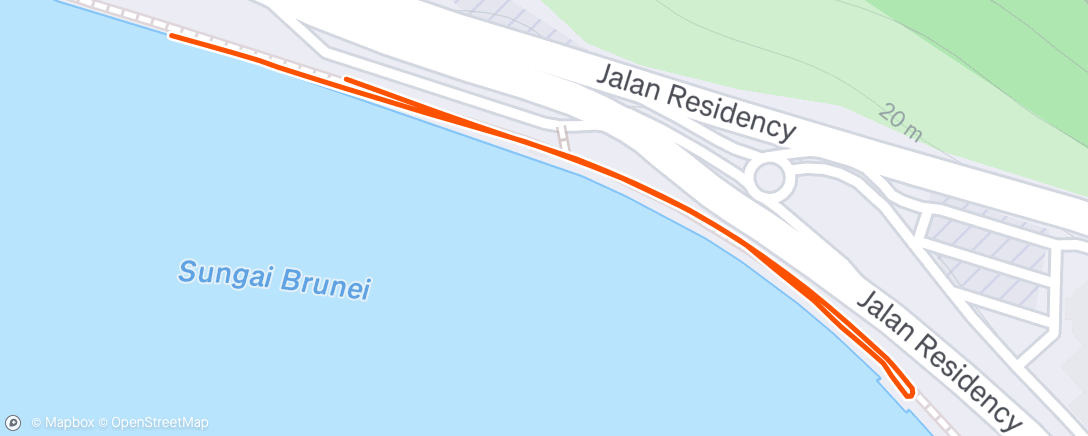 Map of the activity, Night Run