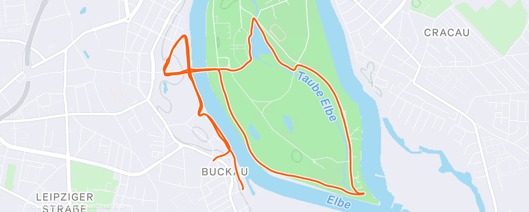 Map of the activity, Lauf am Morgen