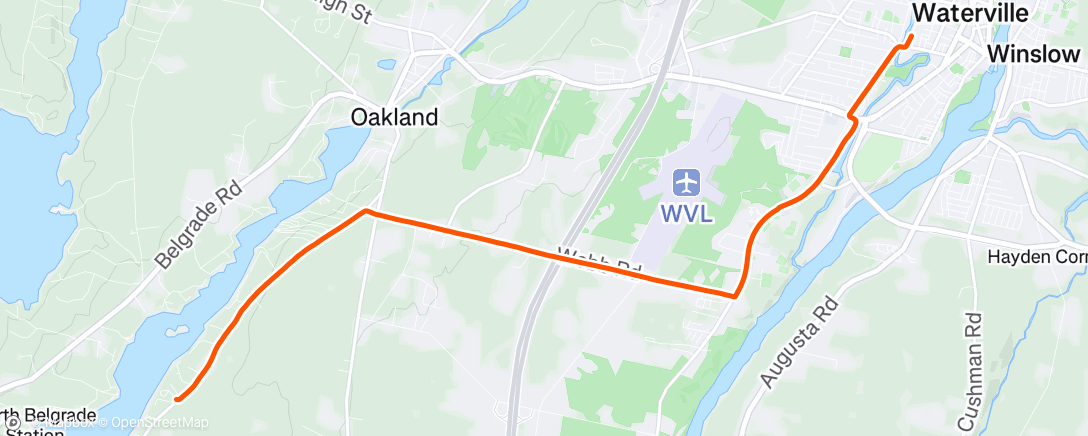 Map of the activity, Afternoon Run