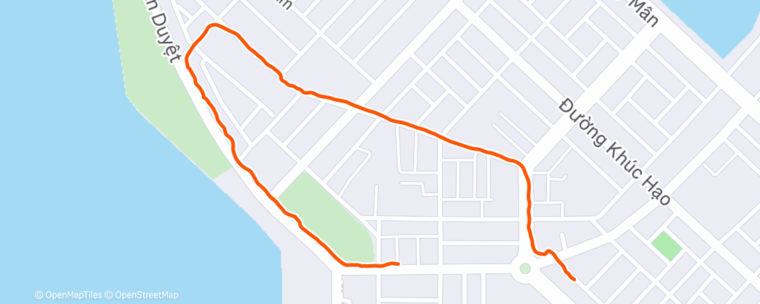 Map of the activity, Evening Run