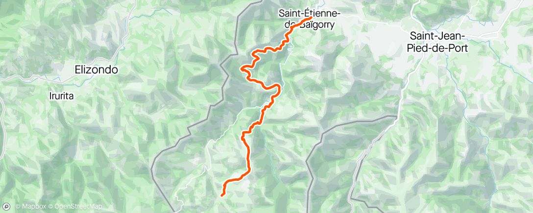 Map of the activity, Euskal trail 2*25 km épisode 1