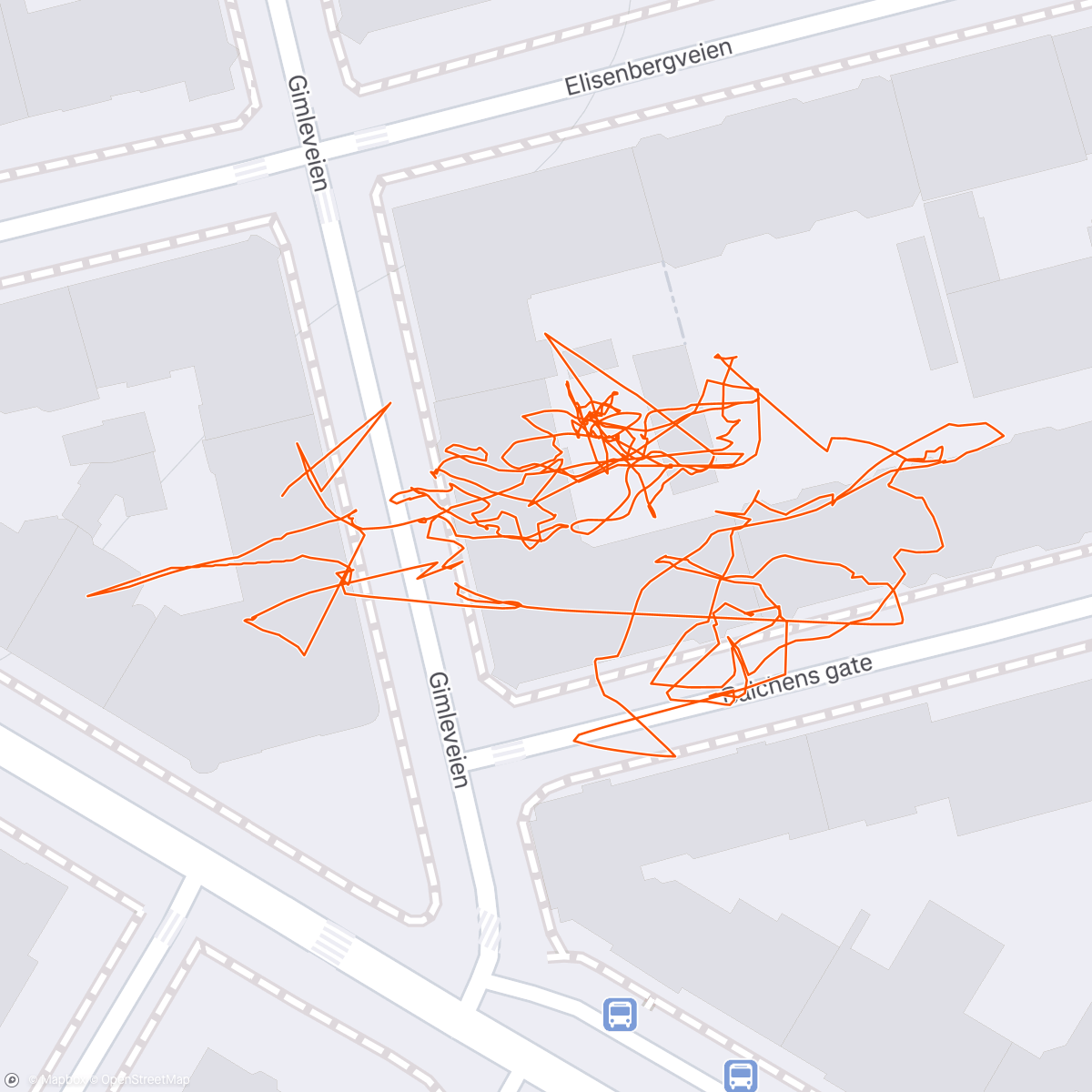 Map of the activity, GYM