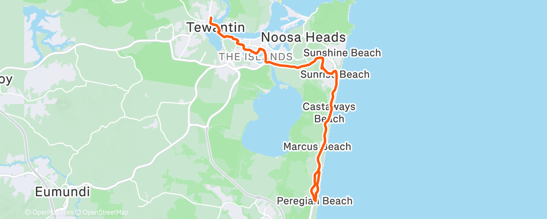 Map of the activity, Morning Ride 21/12/2025