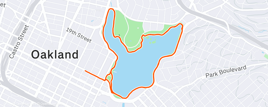 Map of the activity, Morning Run