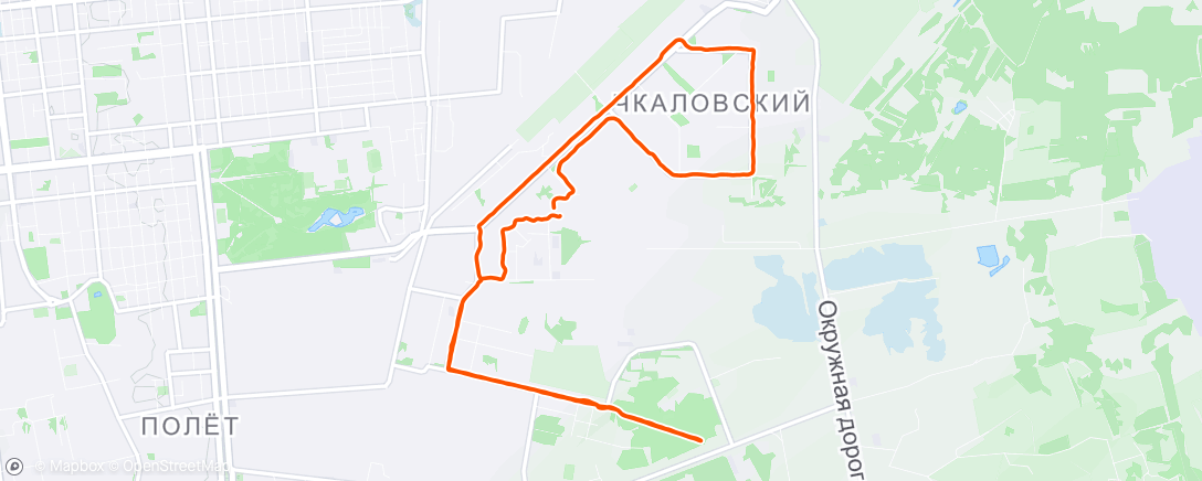 Map of the activity, Ночной забег