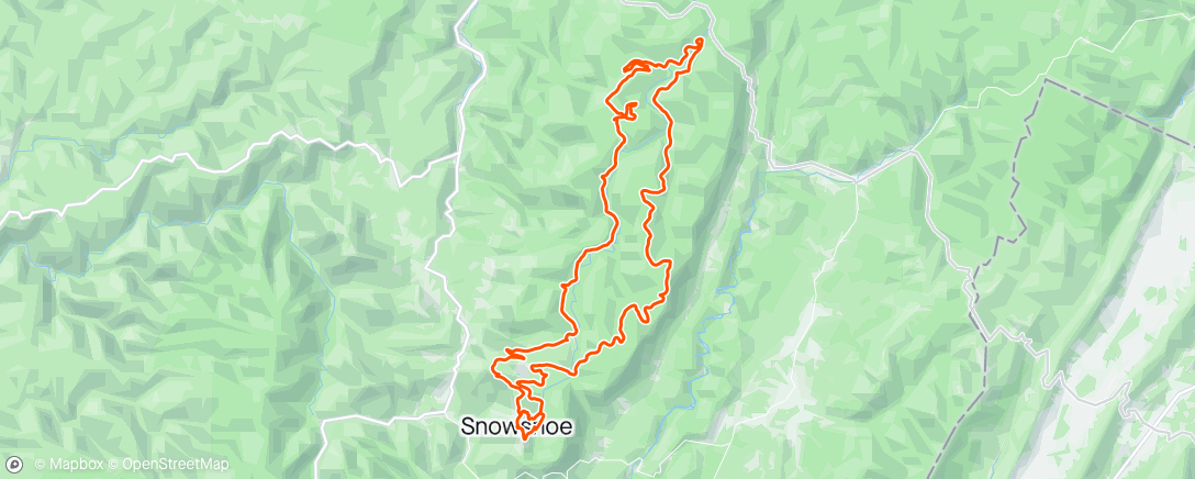 Map of the activity, Marathon of Snowshoe