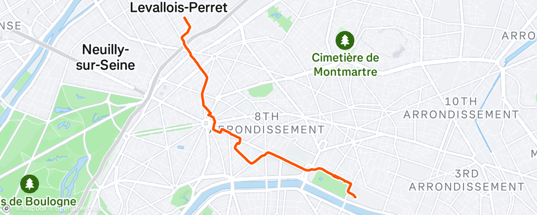 Карта физической активности (Evening Walk)