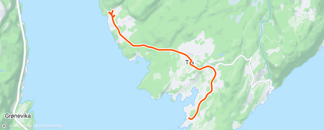 Map of the activity, Evening Run