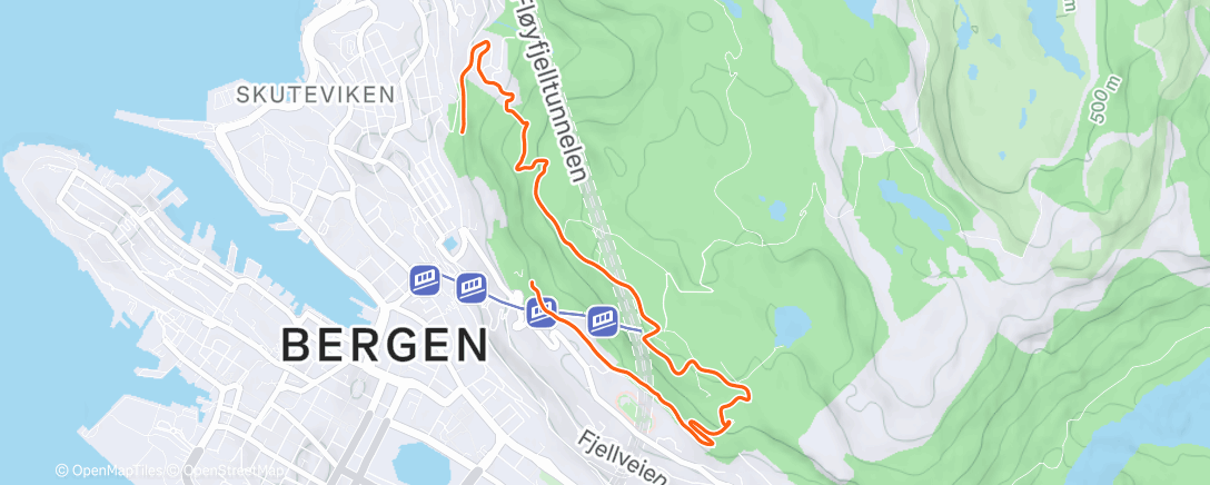 Map of the activity, Lunch Walk