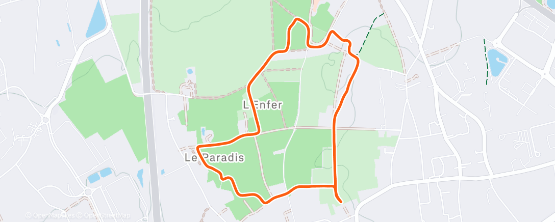 Map of the activity, Marche dans l'après-midi