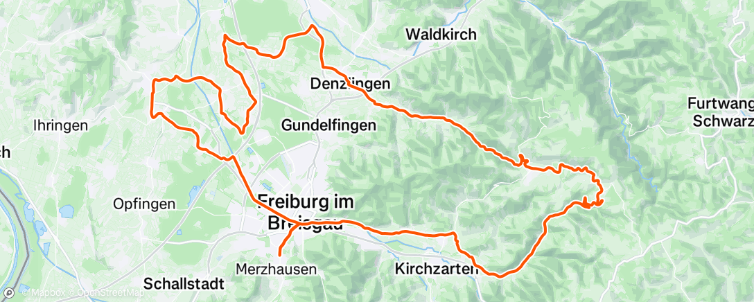 Map of the activity, Mittagsradfahrt