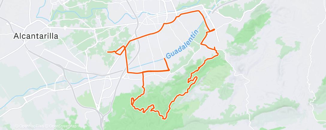 Map of the activity, Bicicleta por la mañana