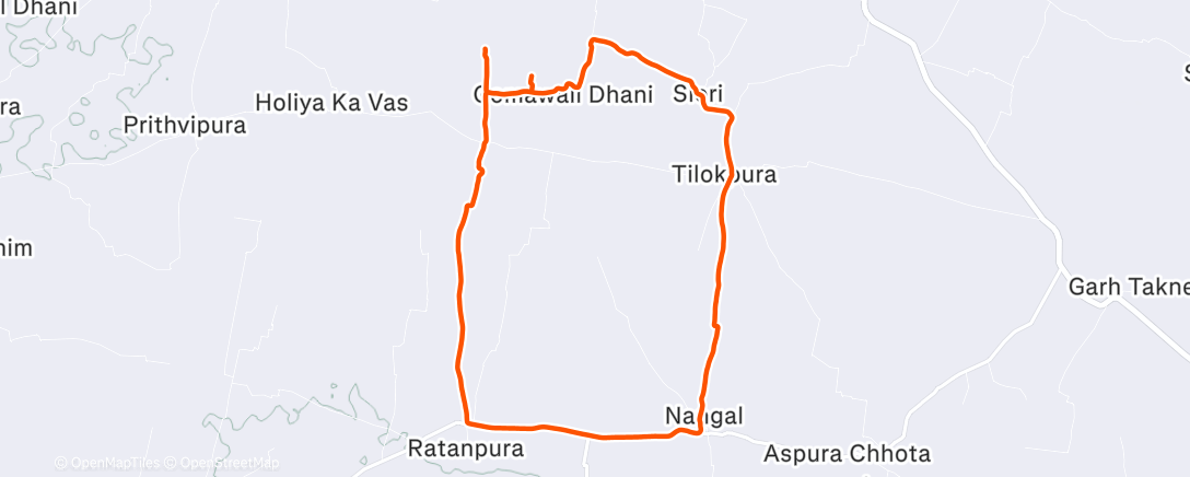 Map of the activity, Morning Run