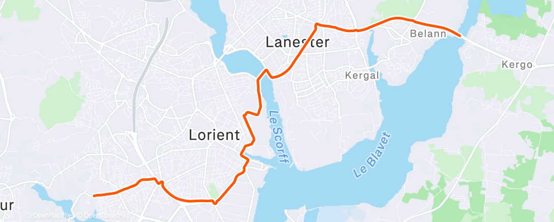 Map of the activity, Cyclisme