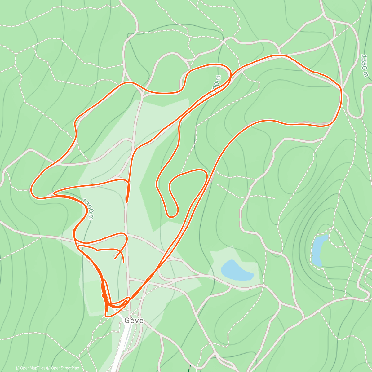 Map of the activity, Ski nordique le matin