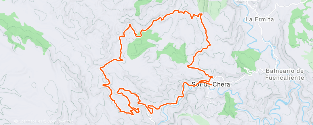 Map of the activity, Bicicleta por la mañana