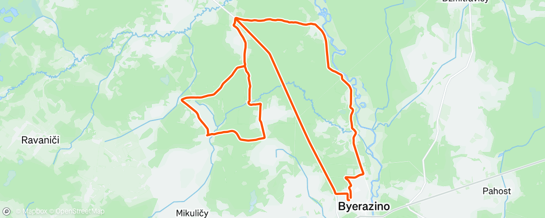 Map of the activity, Дневной велозаезд