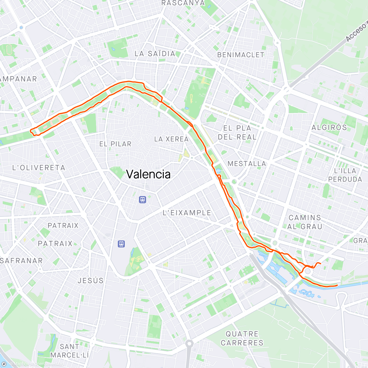 Map of the activity, Valencia Morning Run - EZ