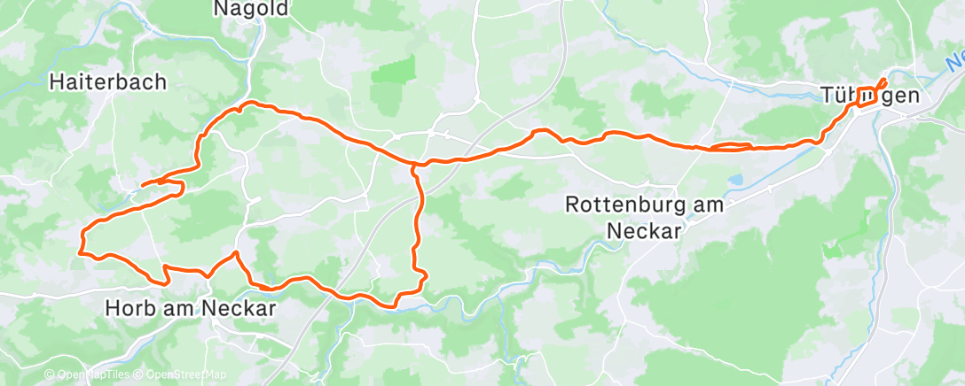 Map of the activity, Radfahren