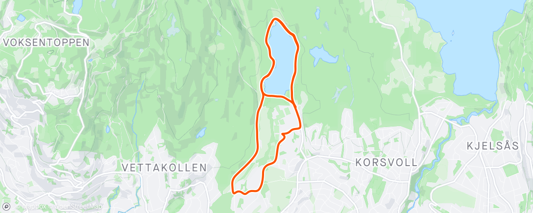 Map of the activity, Grunntrening til Holmenkollstafetten