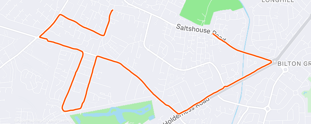 Map of the activity, Lunch Run