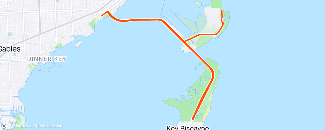 Map of the activity, Morning Ride Miami, Florida ⛅