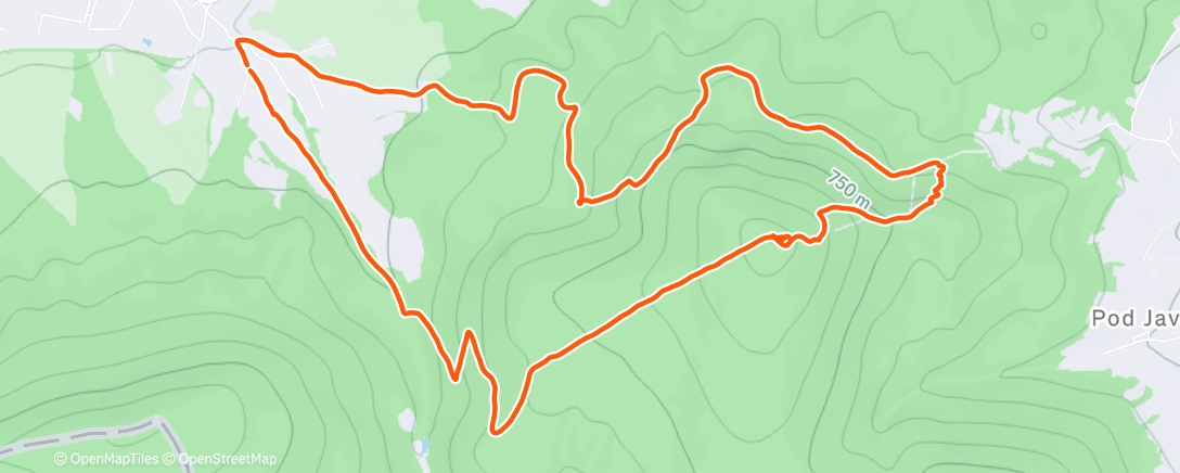 Map of the activity, Javorník