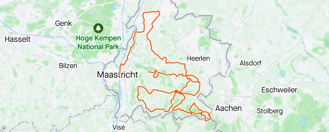 Map of the activity, Amstel pris le départ avec une côte cassée pour voir si ça allait passer finalement pas possible de forcer 
Tellement de déception après 3semaines d’altitude….