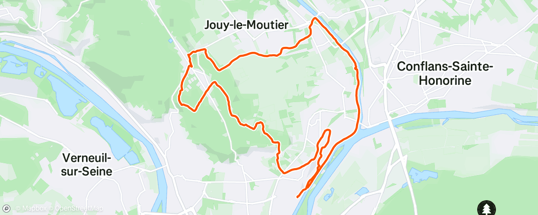 Map of the activity, Trail dans l'après-midi