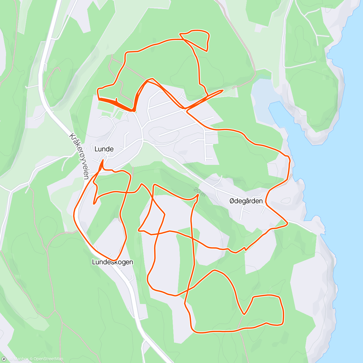 Map of the activity, Mellom - Kråkerøy