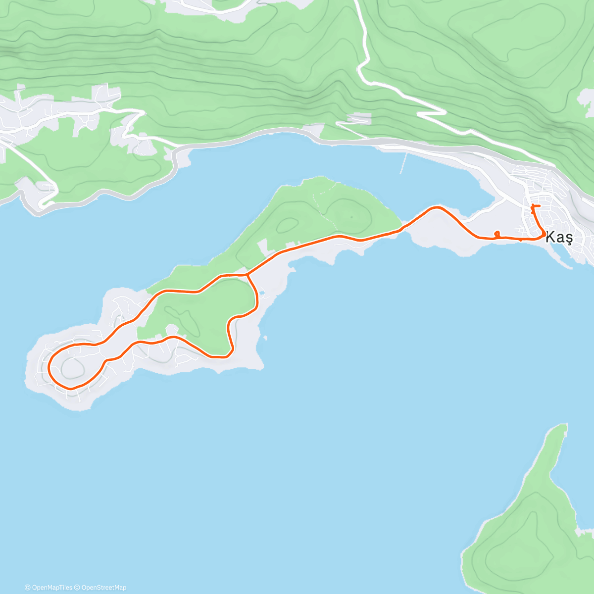 Map of the activity, Kas peninsula