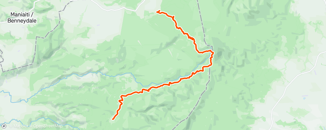 Map of the activity, Timber Trail day 1