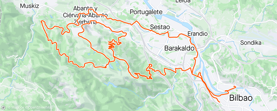 Mapa da atividade, Road Bike