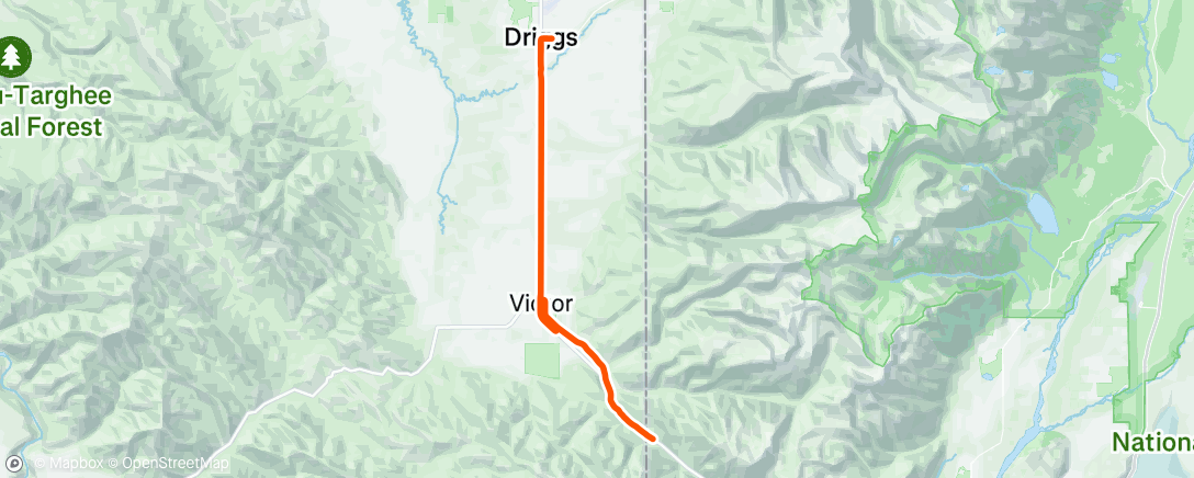 Map of the activity, Lunch Ride