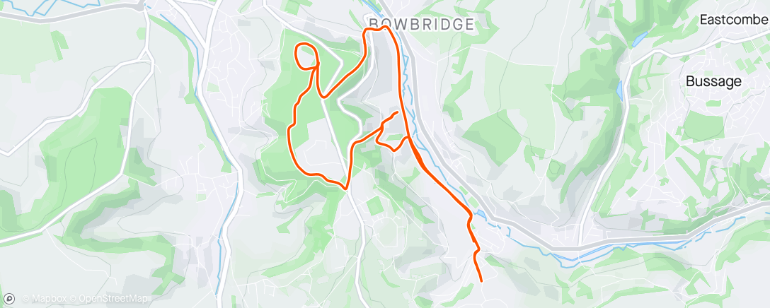 Map of the activity, Trail sur les hauteurs de Stroud
