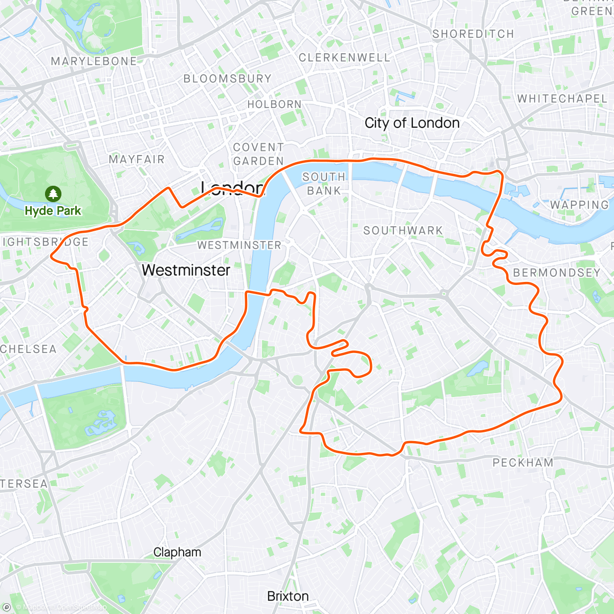 Map of the activity, Zwift - Greatest London Loop in London