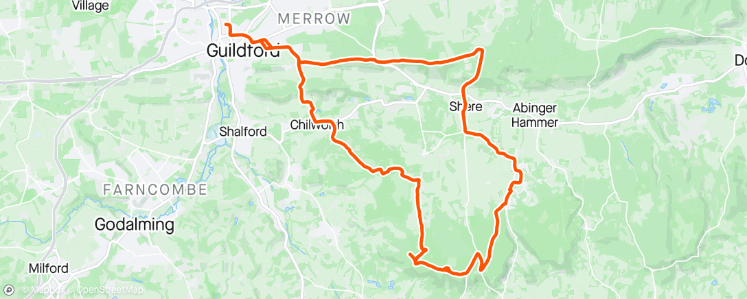 Map of the activity, Muddy Ride
