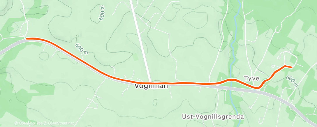 Map of the activity, Afternoon Walk