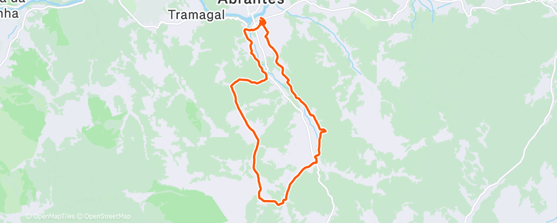 Map of the activity, Volta de bicicleta matinal
