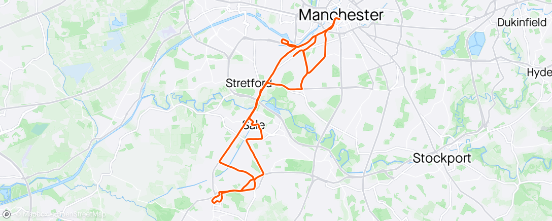 Mapa da atividade, Manchester Marathon 2024