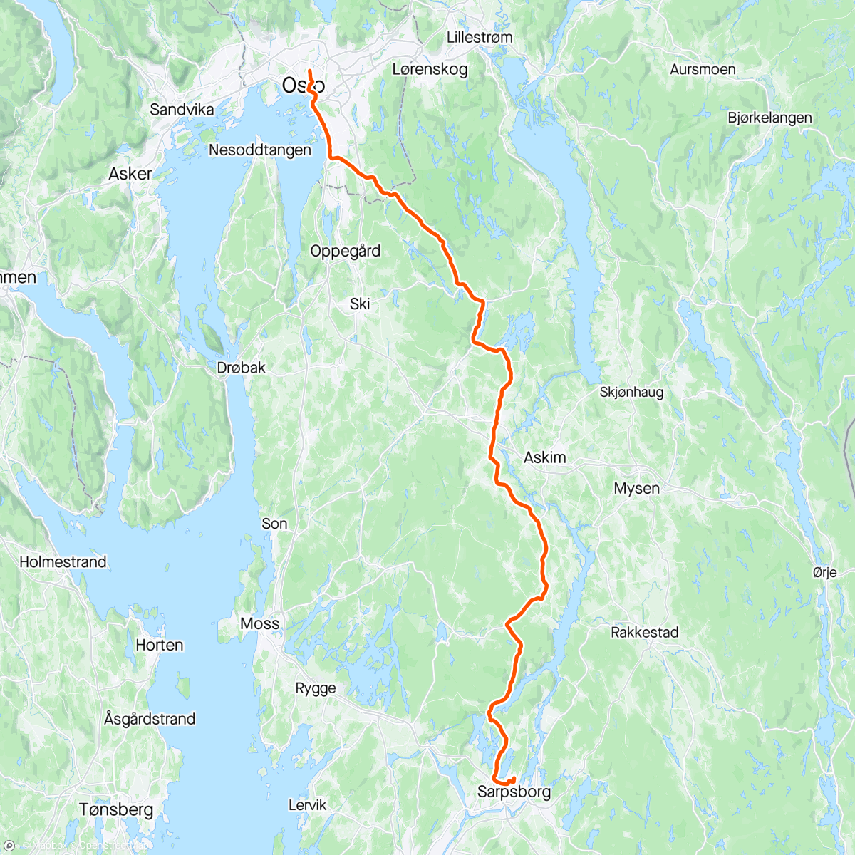 Map of the activity, Sesongdebut og landevei-comeback i påskedrittvær
