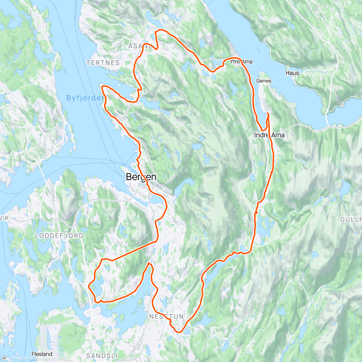 Map of the activity, Fyllingsdalen