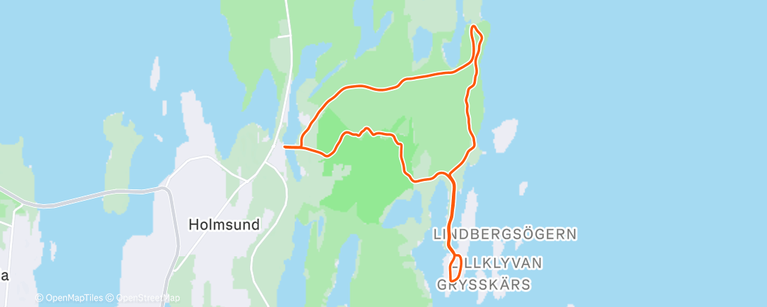 Map of the activity, Lunch Trail Run