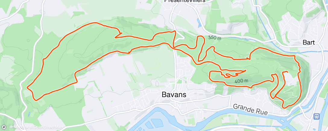 Map of the activity, Reco trail des Ducs