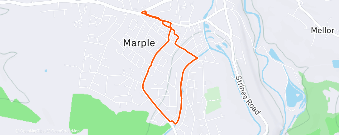 Map of the activity, Afternoon Walk