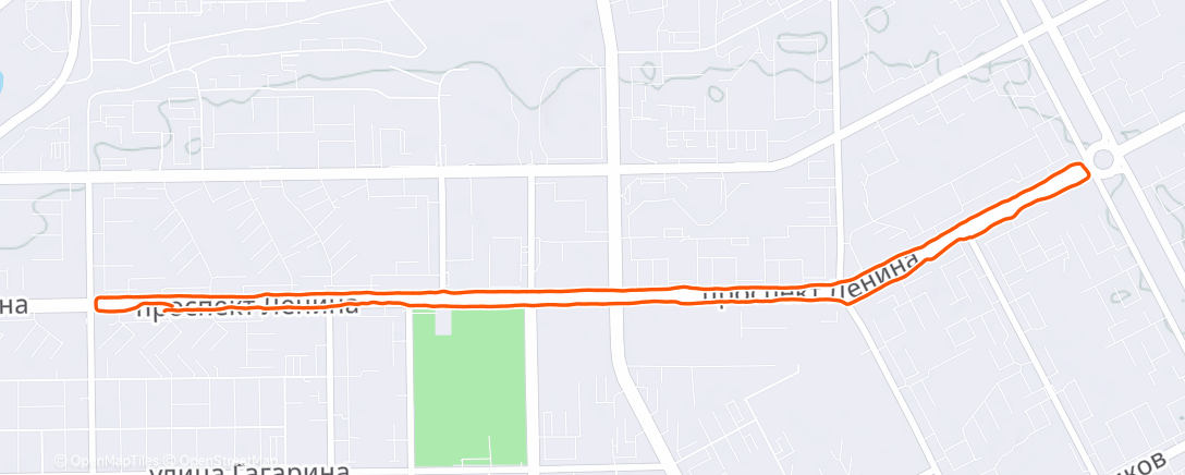 Map of the activity, Вечерний забег