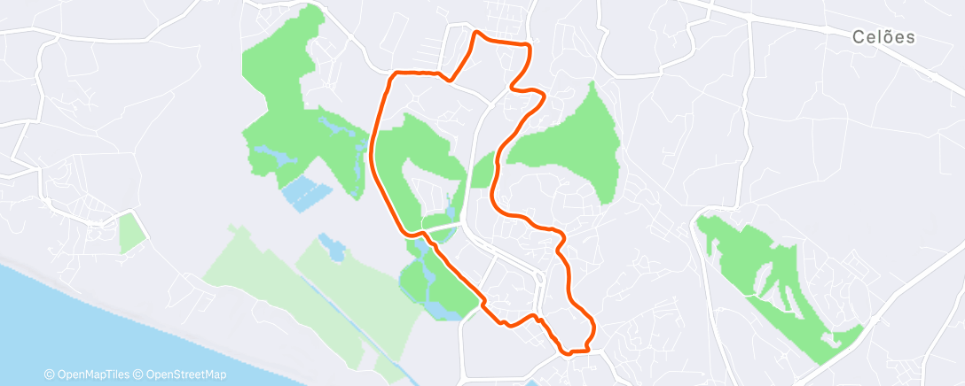 Map of the activity, Corrida vespertina