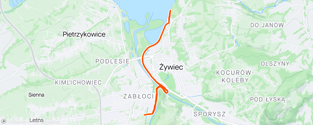 Map of the activity, Koło chałupy run